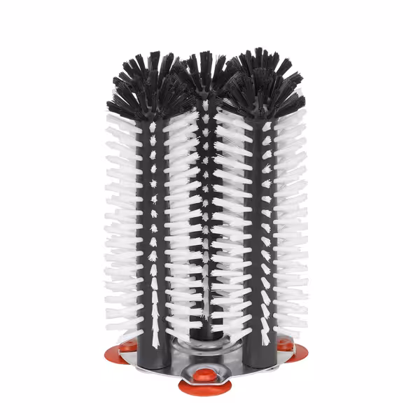 (2 stuks) FUCHS | DELFIN® Glazen afwasborstel - 5x240mm - met metalen voetplaat - Rond