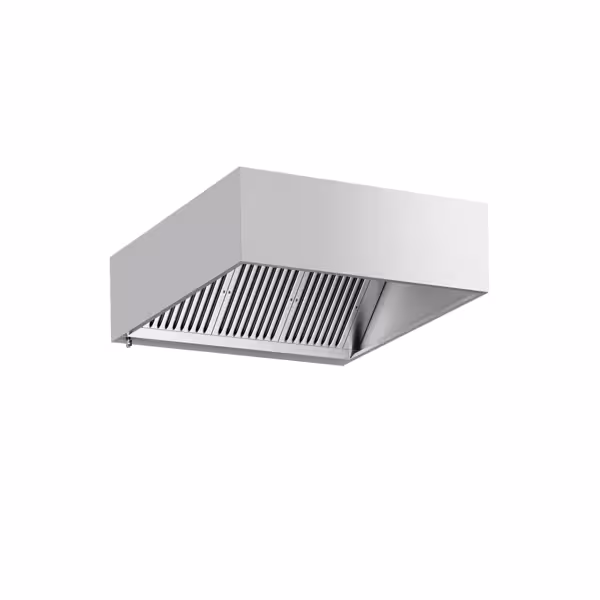 Commercial Wall-Mounted Extractor Hood - 1400mm - with Baffle Filters & Lighting