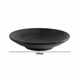 (6 pcs) NERO | Canapé Plate - Melamine - Ø150mm - Black