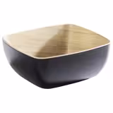 (6 st) Skål - FRIDA - melamin - 1 l - GN 1/6 - 176x162x75 mm - stapelbar - svart