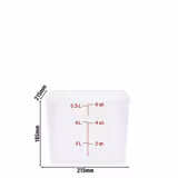 (6 sztuk) CAMBRO | CAMSQUARES® – pojemniki – 5,7 litra – przezroczyste  