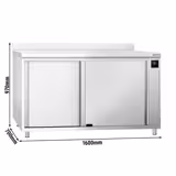 PREMIUM verwarmingskast - 1600x700mm - met achterwand & schuifdeuren - Digitaal