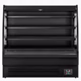 Commercial multideck display fridge - Open front - 1500mm - 480L - with 3 shelves - Black
