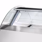 Countertop refrigerated display case - 118L - 695mm - Double glazing - round - 1 folding glass door - for fresh fish