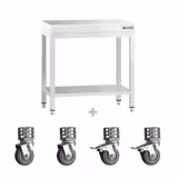 PREMIUM roestvrijstalen werktafel - 800x700mm - met onderstel & wielen