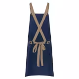 (6 pieces) KARLOWSKY | Urban Look Chef Bib Apron – Steel Blue - Cross-Back - 700×850 mm