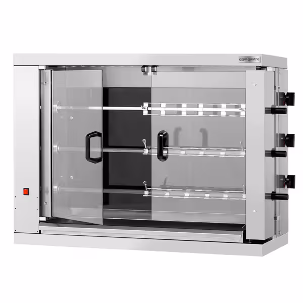 Elektrische kippengrill vitrokeramisch - 14,4kW - 3 spitten voor 18 kippen