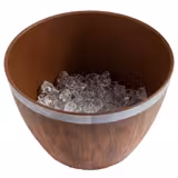 Ciotola - Acciaio inox & Melamina - 3L - 260x260x160mm - Marrone