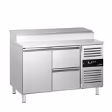 Table de préparation PREMIUM – 1360 mm – 1 porte & 2 tiroirs – pour 7 bacs GN 1/3