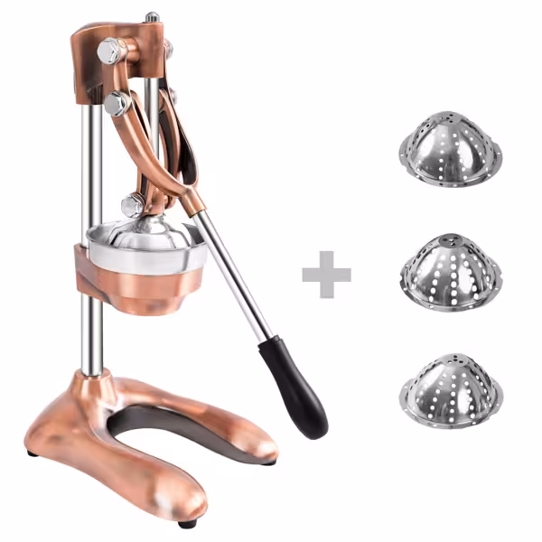 Commercial manual citrus press - with 3 filters - bronze