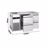Biertheke PREMIUM - 1550x700mm - 4 Schubladen
