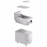 Cuocipasta professionale elettrico su base armadiata - 1 anta - 18 litri - 4,5kW - con rubinetto di carico - Mario 600