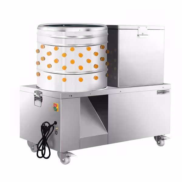 2-in-1 Rupfmaschine & Brühkessel für Geflügel - Trommel Ø 550mm