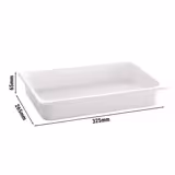 (6 pcs) Melamine Gastronorm Tray GN 1/2 - ECO - White - 3.4L - Depth: 65mm