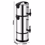 Kaffee Perkolator - 7 Liter - 1,2 kW - mit 4 Liter Milchdispenser-Aufsatz