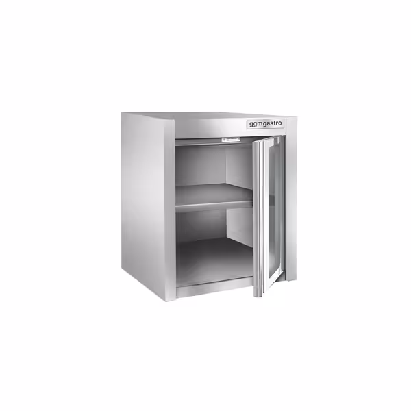 کابینت دیواری استیل - 600*400 میلیمتر - درب شیشه ای - 650 میلیمتر ارتفاع