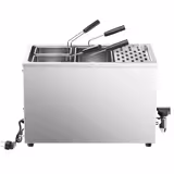 Cuocipasta professionale elettrico da banco - 25 litri - 3,2kW - con rubinetto di scarico - con 3 cestelli