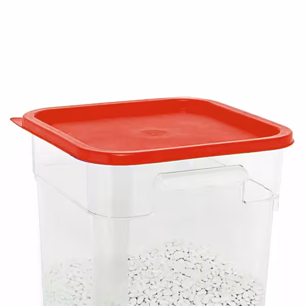 Deksel voor voedselcontainer - polycarbonaat - rood - geschikt voor SBPK6 & SBPK8
