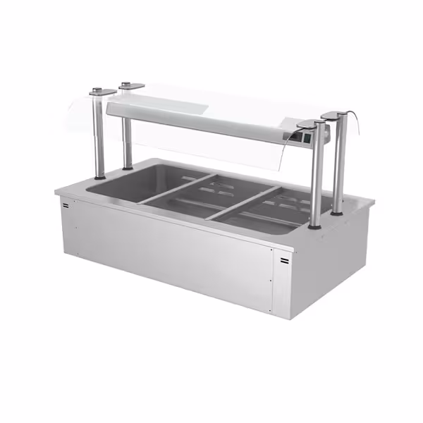 Ankastre Benmari - 1135mm - 3x GN 1/1 - 2,59 kW - Cam siperlikli