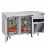 Tavolo refrigerato PREMIUM - 1400x700mm - Ventilata - 281 L - con 2 porte battenti