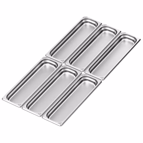 (6 stuks) RVS GN-bak GN 2/4 - Diepte: 40mm