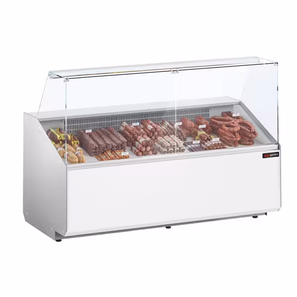 Koeltoonbank - 1881x979mm - 387 liter - front wit - rechte ruit