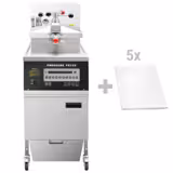 Drukfriteuse - 24 liter - 13,5 kW - digitale bediening - met oliefiltersysteem