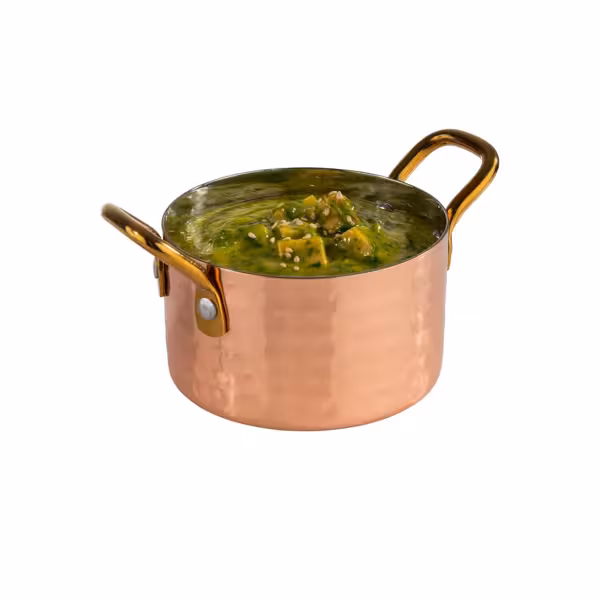 (6 pcs) Mini poêlon MUMBAI - Acier inoxydable - 0,3L - Ø90mm - Hauteur:55mm - Cuivre