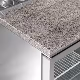 Saladette ECO - 1368mm - 3 glazen deuren - met RVS deksel voor 7x GN 1/6 - granieten werkblad
