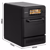 Speedofen - 3 kW - mit Grill & Mikrowellenfunktion - 18,7 Liter - Schwarz