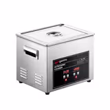Commercial Ultrasonic Cleaner - 10L - 240W Ultrasonic Power - 40kHz - Digital - with Heater - Degas - with Drain Tap