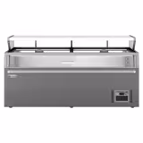 Isola surgelati per supermercato - 2104 - 646 litri - con 2 porte scorrevoli - Grigio