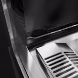 MADRID süteményes vitrin - 1500mm - LED világítással, függönnyel és 2 polccal - Fekete matt