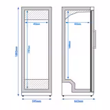 Réfrigérateur de stockage ECO – 400 litres – avec 1 porte – intérieur de la porte en plastique – Noir