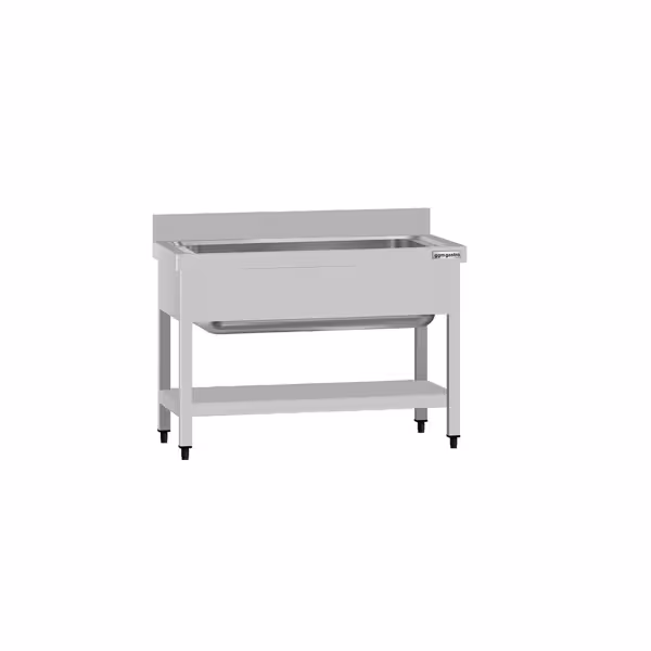 Stainless Steel Commercial Sink Unit ECO - 1000x700mm - with Undershelf & Single Bowl - with Upstand