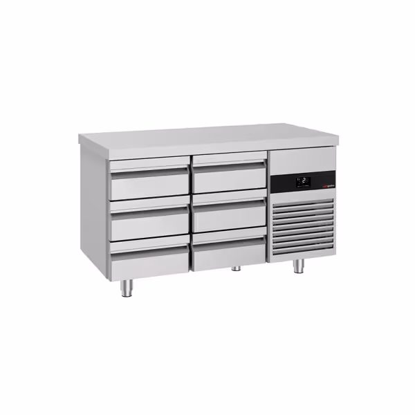 Koelwerkbank PREMIUM - 1400x700mm - 281 liter - met 6 lades