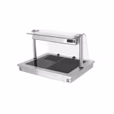 Commercial Drop-in Hot Plate Stainless Steel - 800mm - 2x GN 1/1 - 0.9 kW - with Toughened Glass Sneeze Screen