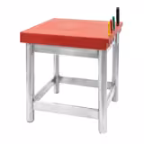 Ceppo macelleria in polietilene - 600x600mm - incl. porta coltelli
