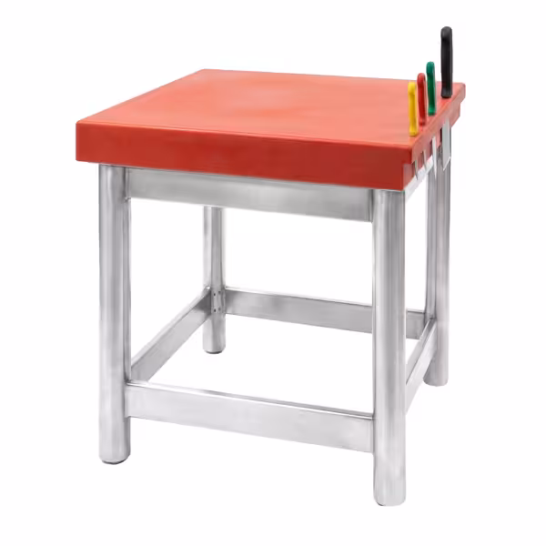 Hakbloktafel van polyethyleen - 600x600mm - 80mm dik