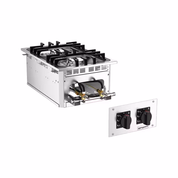Commercial Drop-in Gas Hob – 15 kW – 2 Burners