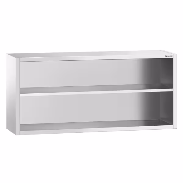 Nerezová nástěnná skříňka PREMIUM - 2000x400 mm - bez posuvných dveří - výška 800 mm