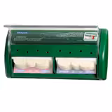 Salvequick® | Distributore di cerotti - esteso - Verde - per ristorazione/industria alimentare (HACCP) - incl. 12 ricariche - con cerotti blu rilevabili - con strisce di cerotti e mix 19x72mm/25x72mm