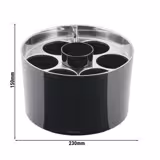 Vasque à bouteilles - CONFERENCE - Acier inoxydable, plastique SAN - Ø230mm - Noir - pour 6 bouteilles