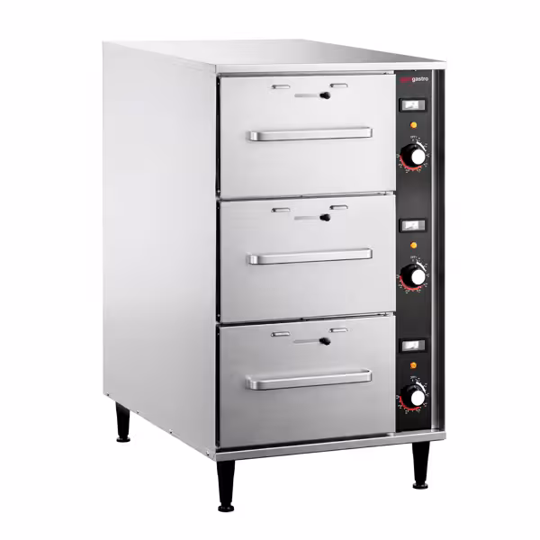 Commercial Warming Drawers - 3-Drawer - 3 × GN 1/1 - 1.2kW - 503x765x852mm