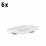 (6 pieces) CAMBRO | SafeTrak – Polypropylene – Lid – GN 1/6 – Translucent