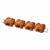 Spiedo doppio per girarrosto - 108x827x45mm - acciaio inox | maniglia in plastica - compatibile con EM742 & EM1484