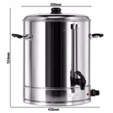 Bollitore per acqua e vin brulé professionale - 31L - 3kW - Acciaio inox - Regolazione continua della temperatura