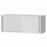 Szafka wisząca ze stali nierdzewnej ECO - 1800x400mm - z drzwiami suwanymi - 650mm wysokości