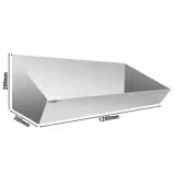 Vanička na hranolky z nerezové oceli - 1200x300 mm 