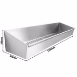 Bac à frites en acier inoxydable - 1200x300mm - avec filtre égouttoir